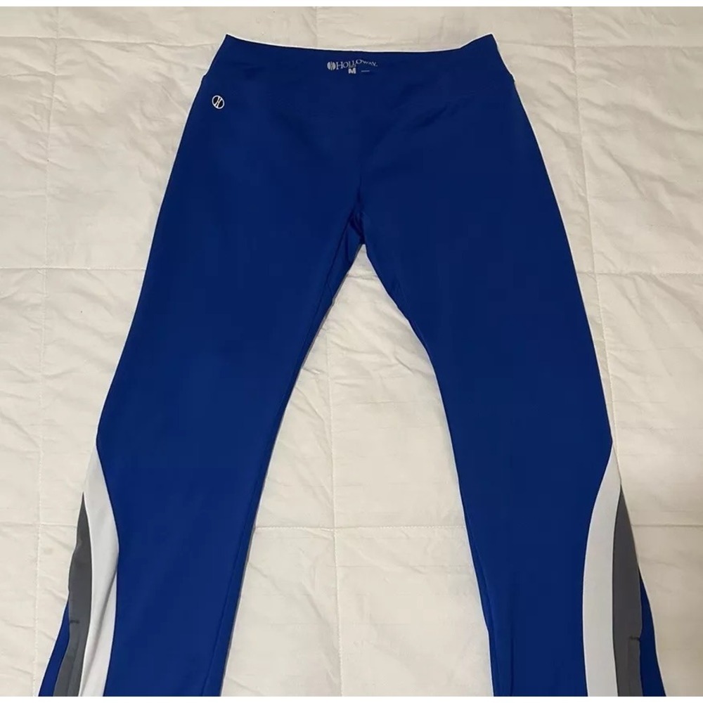 Holloway Girls Aerial Pant #229973 Girls Size M Medium Cheer Track Blue White - Picture 3 of 9